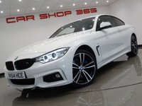 USED 2014 64 BMW 4 SERIES 3.0 430D (258 BHP) M SPORT XDRIVE AUTO ( EURO 6 ) 2DR COUPE + NAV + E/M/HEATED RED SPORTS LEATHERS + M SPORT PLUS PACK + HEAD UP + HARMAN KARDON + MEDIA + CRUISE + PEARLESCENT PAINT + XENON-LED + PRIVACY + M SPORT BRAKES + M STYLING PACK + 19 S 19S+PARK+LEDS+TINTS+LEATHER+NAV+H/K+HEAD UP+KEYLESS