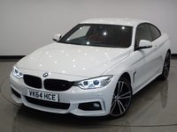 USED 2014 64 BMW 4 SERIES 3.0 430D (258 BHP) M SPORT XDRIVE AUTO ( EURO 6 ) 2DR COUPE + NAV + E/M/HEATED RED SPORTS LEATHERS + M SPORT PLUS PACK + HEAD UP + HARMAN KARDON + MEDIA + CRUISE + PEARLESCENT PAINT + XENON-LED + PRIVACY + M SPORT BRAKES + M STYLING PACK + 19 S 19S+PARK+LEDS+TINTS+LEATHER+NAV+H/K+HEAD UP+KEYLESS