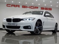 USED 2014 64 BMW 4 SERIES 3.0 430D (258 BHP) M SPORT XDRIVE AUTO ( EURO 6 ) 2DR COUPE + NAV + E/M/HEATED RED SPORTS LEATHERS + M SPORT PLUS PACK + HEAD UP + HARMAN KARDON + MEDIA + CRUISE + PEARLESCENT PAINT + XENON-LED + PRIVACY + M SPORT BRAKES + M STYLING PACK + 19 S 19S+PARK+LEDS+TINTS+LEATHER+NAV+H/K+HEAD UP+KEYLESS