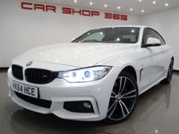USED 2014 64 BMW 4 SERIES 3.0 430D (258 BHP) M SPORT XDRIVE AUTO ( EURO 6 ) 2DR COUPE + NAV + E/M/HEATED RED SPORTS LEATHERS + M SPORT PLUS PACK + HEAD UP + HARMAN KARDON + MEDIA + CRUISE + PEARLESCENT PAINT + XENON-LED + PRIVACY + M SPORT BRAKES + M STYLING PACK + 19 S 19S+PARK+LEDS+TINTS+LEATHER+NAV+H/K+HEAD UP+KEYLESS