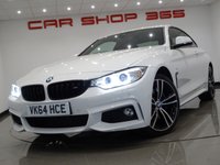 USED 2014 64 BMW 4 SERIES 3.0 430D (258 BHP) M SPORT XDRIVE AUTO ( EURO 6 ) 2DR COUPE + NAV + E/M/HEATED RED SPORTS LEATHERS + M SPORT PLUS PACK + HEAD UP + HARMAN KARDON + MEDIA + CRUISE + PEARLESCENT PAINT + XENON-LED + PRIVACY + M SPORT BRAKES + M STYLING PACK + 19 S 19S+PARK+LEDS+TINTS+LEATHER+NAV+H/K+HEAD UP+KEYLESS