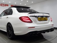 USED 2017 17 MERCEDES-BENZ E-CLASS 4.0 E63 BITURBO V8 AMG S (612 PS) (PREMIUM) SpdS MCT 4MATIC+ 4DR + PERFORMANCE BUCKET SEATS + UPGRADED 20 INCH AMG ALLOYS + BURMESTER PREMIUM SOUND + DIAMOND WHITE METALLIC PAINTWORK + PANORAMIC SLIDING ROOF + 360 PARKING AID + LED HEADLIGHTS BUCKET PERFORMANCE SEATS+UPGRADED 20 INCH AMG ALLOYS