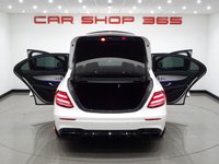 USED 2017 17 MERCEDES-BENZ E-CLASS 4.0 E63 BITURBO V8 AMG S (612 PS) (PREMIUM) SpdS MCT 4MATIC+ 4DR + PERFORMANCE BUCKET SEATS + UPGRADED 20 INCH AMG ALLOYS + BURMESTER PREMIUM SOUND + DIAMOND WHITE METALLIC PAINTWORK + PANORAMIC SLIDING ROOF + 360 PARKING AID + LED HEADLIGHTS BUCKET PERFORMANCE SEATS+UPGRADED 20 INCH AMG ALLOYS