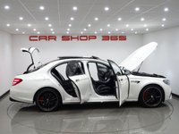 USED 2017 17 MERCEDES-BENZ E-CLASS 4.0 E63 BITURBO V8 AMG S (612 PS) (PREMIUM) SpdS MCT 4MATIC+ 4DR + PERFORMANCE BUCKET SEATS + UPGRADED 20 INCH AMG ALLOYS + BURMESTER PREMIUM SOUND + DIAMOND WHITE METALLIC PAINTWORK + PANORAMIC SLIDING ROOF + 360 PARKING AID + LED HEADLIGHTS BUCKET PERFORMANCE SEATS+UPGRADED 20 INCH AMG ALLOYS