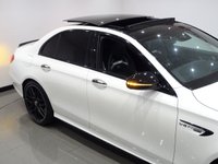 USED 2017 17 MERCEDES-BENZ E-CLASS 4.0 E63 BITURBO V8 AMG S (612 PS) (PREMIUM) SpdS MCT 4MATIC+ 4DR + PERFORMANCE BUCKET SEATS + UPGRADED 20 INCH AMG ALLOYS + BURMESTER PREMIUM SOUND + DIAMOND WHITE METALLIC PAINTWORK + PANORAMIC SLIDING ROOF + 360 PARKING AID + LED HEADLIGHTS BUCKET PERFORMANCE SEATS+UPGRADED 20 INCH AMG ALLOYS