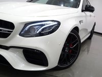 USED 2017 17 MERCEDES-BENZ E-CLASS 4.0 E63 BITURBO V8 AMG S (612 PS) (PREMIUM) SpdS MCT 4MATIC+ 4DR + PERFORMANCE BUCKET SEATS + UPGRADED 20 INCH AMG ALLOYS + BURMESTER PREMIUM SOUND + DIAMOND WHITE METALLIC PAINTWORK + PANORAMIC SLIDING ROOF + 360 PARKING AID + LED HEADLIGHTS BUCKET PERFORMANCE SEATS+UPGRADED 20 INCH AMG ALLOYS