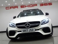 USED 2017 17 MERCEDES-BENZ E-CLASS 4.0 E63 BITURBO V8 AMG S (612 PS) (PREMIUM) SpdS MCT 4MATIC+ 4DR + PERFORMANCE BUCKET SEATS + UPGRADED 20 INCH AMG ALLOYS + BURMESTER PREMIUM SOUND + DIAMOND WHITE METALLIC PAINTWORK + PANORAMIC SLIDING ROOF + 360 PARKING AID + LED HEADLIGHTS BUCKET PERFORMANCE SEATS+UPGRADED 20 INCH AMG ALLOYS