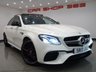USED 2017 17 MERCEDES-BENZ E-CLASS 4.0 E63 BITURBO V8 AMG S (612 PS) (PREMIUM) SpdS MCT 4MATIC+ 4DR + PERFORMANCE BUCKET SEATS + UPGRADED 20 INCH AMG ALLOYS + BURMESTER PREMIUM SOUND + DIAMOND WHITE METALLIC PAINTWORK + PANORAMIC SLIDING ROOF + 360 PARKING AID + LED HEADLIGHTS BUCKET PERFORMANCE SEATS+UPGRADED 20 INCH AMG ALLOYS