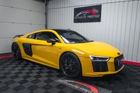 USED 2016 65 AUDI R8 COUPE 5.2 FSI V10 Plus S Tronic quattro (s/s) 2dr VEGAS YELLOW+SPORTS EXHAUST+CARBON