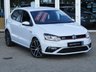 USED 2016 16 VOLKSWAGEN POLO 1.8 GTI DSG 5d 189 BHP Finished in PURE WHITE with contrasting HEATED LEATHER/ ALCANTARA SPORTS trim. This Polo is quick and great fun to drive. The Polo is one of the best selling and popular small cars around. It is very comfortable and practical, with a distinct upmarket feel to it. Features include SAT NAV, REAR CAMERA, LEATHER ALCANTARA HEATED SEATS, 17" Alloys, DAB, 2 Keys, B/Tooth, Daytime Run Lights and more. Dealer serviced at 3685 miles, 10165 miles, 14577 miles, 18474 miles, 22571 miles, and at 24388 miles
