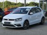 USED 2016 16 VOLKSWAGEN POLO 1.8 GTI DSG 5d 189 BHP Finished in PURE WHITE with contrasting HEATED LEATHER/ ALCANTARA SPORTS trim. This Polo is quick and great fun to drive. The Polo is one of the best selling and popular small cars around. It is very comfortable and practical, with a distinct upmarket feel to it. Features include SAT NAV, REAR CAMERA, LEATHER ALCANTARA HEATED SEATS, 17" Alloys, DAB, 2 Keys, B/Tooth, Daytime Run Lights and more. Dealer serviced at 3685 miles, 10165 miles, 14577 miles, 18474 miles, 22571 miles, and at 24388 miles