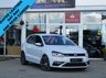 USED 2016 16 VOLKSWAGEN POLO 1.8 GTI DSG 5d 189 BHP Finished in PURE WHITE with contrasting HEATED LEATHER/ ALCANTARA SPORTS trim. This Polo is quick and great fun to drive. The Polo is one of the best selling and popular small cars around. It is very comfortable and practical, with a distinct upmarket feel to it. Features include SAT NAV, REAR CAMERA, LEATHER ALCANTARA HEATED SEATS, 17" Alloys, DAB, 2 Keys, B/Tooth, Daytime Run Lights and more. Dealer serviced at 3685 miles, 10165 miles, 14577 miles, 18474 miles, 22571 miles, and at 24388 miles