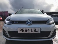 USED 2014 64 VOLKSWAGEN GOLF 2.0 GTD 5d PANORAMIC SUNROOF 2 KEYS+&pound;20 ROAD TAX+SUNROOF+PANORAMIC ROOF+PRIVACY GLASS+CLIMATE+BLUETOOTH+USB+PARKING SENSORS+MEDIA+ALLOYS+AUX+DAB