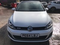 USED 2014 64 VOLKSWAGEN GOLF 2.0 GTD 5d PANORAMIC SUNROOF 2 KEYS+&pound;20 ROAD TAX+SUNROOF+PANORAMIC ROOF+PRIVACY GLASS+CLIMATE+BLUETOOTH+USB+PARKING SENSORS+MEDIA+ALLOYS+AUX+DAB