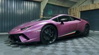 USED 2018 18 LAMBORGHINI HURACAN 5.2 LP 640-4 PERFORMANTE 2d 631 BHP STUNNING AND RARE COLOUR WITH LAMBORGHINI WARRANTY - ALA ACTIVE AERO, ACTIVE EXHAUST, CERAMIC BRAKES, CAMERA, NAVIGATION AND FULL PPF