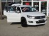 USED 2015 65 VOLKSWAGEN TIGUAN 2.0 R LINE EDITION TDI BMT 4MOTION DSG 5d 181 BHP Finished in PURE WHITE with contrasting HEATED EBONY LEATHER trim. This high spec Tiguan has a more sophisticated look to add to its high quality interior and high spec. Features include, Full Heated Leather, Sat Nav, DAB Radio, 19" ALLOYS, Auto Parking, Cruise control, Keyless Start, Front and Rear Park Sensors and much more. Dealer serviced at 6477 miles, 13821 miles, 19527 miles, 29132 miles, 32847 miles (Cam Belt and Water Pump) and at 38634 miles. MOT due 26/7/2022.