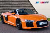 USED 2017 17 AUDI R8 5.2 SPYDER V10 QUATTRO 2d 533 BHP EXCLUSIVE "SOLAR ORANGE" PAINTWORK!