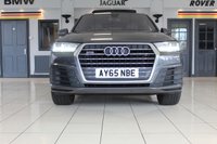 USED 2015 65 AUDI Q7 3.0 TDI QUATTRO S LINE 5d 269 BHP FINISHED IN STUNNING METALLIC DAYTONA GREY, COMPLIMENTED WITH HEATED BLACK VALCONA LEATHER S LINE SPORTS SEATS + 1 FORMER KEEPER, HUGE SPECIFICATION 7 SEATER, COMES WITH AN IMPECCABLE, FULL SERVICE HISTORY + TECHNOLOGY PACKAGE WITH VIRTUAL COCKPIT DIGITAL DASH DISPLAY + BOSE 3D SURROUND SOUND SYSTEM + SATELLITE NAVIGATION + PANORAMIC GLASS SUNROOF + HEAT AND SOUND INSULATING GLASS WITH PRIVACY WINDOWS + ADVANCED KEY + REAR VIEW CAMERA + POWER FOLDING HEATED MIRRORS + AMBIENT LIGHTING PACK