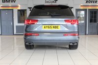 USED 2015 65 AUDI Q7 3.0 TDI QUATTRO S LINE 5d 269 BHP FINISHED IN STUNNING METALLIC DAYTONA GREY, COMPLIMENTED WITH HEATED BLACK VALCONA LEATHER S LINE SPORTS SEATS + 1 FORMER KEEPER, HUGE SPECIFICATION 7 SEATER, COMES WITH AN IMPECCABLE, FULL SERVICE HISTORY + TECHNOLOGY PACKAGE WITH VIRTUAL COCKPIT DIGITAL DASH DISPLAY + BOSE 3D SURROUND SOUND SYSTEM + SATELLITE NAVIGATION + PANORAMIC GLASS SUNROOF + HEAT AND SOUND INSULATING GLASS WITH PRIVACY WINDOWS + ADVANCED KEY + REAR VIEW CAMERA + POWER FOLDING HEATED MIRRORS + AMBIENT LIGHTING PACK
