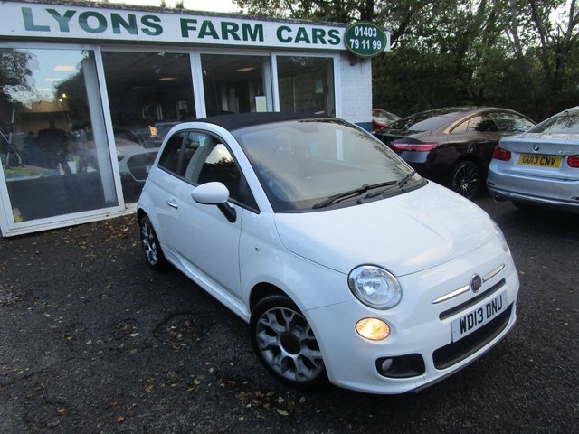 2013 13 Fiat 500c 0.9 CONVERTIBLE TWINAIR S (SPORT) 3d 85 BHP