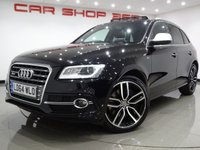 USED 2014 64 AUDI SQ5 3.0 BITDI V6 (309 BHP) TIPTRONIC QUATTRO 5DR (S/S) + NAV + PANORAMIC SUNROOF + E/HEATED LEATHERS + BANG AND OLUFSEN + R/CAMERA + F-R PARK ASSIST + PRIVACY + XENON-LED + POWER BOOT + 21 S  PANROOF+R/CAM+TINTS+XENON-LED+LEATHR+NAV+CRUISE+B&O