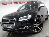 USED 2014 64 AUDI SQ5 3.0 BITDI V6 (309 BHP) TIPTRONIC QUATTRO 5DR (S/S) + NAV + PANORAMIC SUNROOF + E/HEATED LEATHERS + BANG AND OLUFSEN + R/CAMERA + F-R PARK ASSIST + PRIVACY + XENON-LED + POWER BOOT + 21 S  PANROOF+R/CAM+TINTS+XENON-LED+LEATHR+NAV+CRUISE+B&O