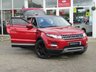 USED 2015 15 LAND ROVER RANGE ROVER EVOQUE 2.2 SD4 PURE TECH 5d 190 BHP Finished in FIRENZE RED METALLIC with contrasting BLACK HEATED LEATHER Trim. This Evoque comes from one of the most desirable brands on the market today. It is great looking, Fun to drive and comfortable SUV has features which include, 19" BLACK ALLOYS, SAT NAV, DAB, B/TOOTH, HEATED LEATHER SEATS and much more. Dealer serviced at 19271 miles, 34462 miles, 53450 miles and at 68292 miles on 22/1/2021.