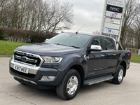 USED 2017 17 FORD RANGER 2.2 LIMITED 4X4 DCB TDCI 4d 148 BHP LEATHER + SAT NAV + P SENSORS