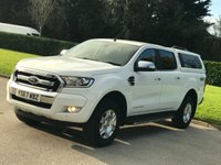 USED 2018 67 FORD RANGER 2.2 LIMITED 4X4 DCB TDCI 4d 148 BHP SAT NAV + CANOPY +  ** NO VAT ***