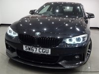 USED 2017 67 BMW 4 SERIES 3.0 435D (313 BHP) M SPORT XDRIVE AUTO 2DR COUPE (S/S) + M PERFORMANCE CARBON  BODY KIT + 19 S + PRO NAV - MEDIA  + HEAD UP DISPLAY + CRUISE + E/M/HEATED LEATHERS + XENON-LED + F-R PARK AID + PRIVACY M PERFORMANCE KIT+19 S+PARK+LEDS+LEATHER+NAV+CRUISE