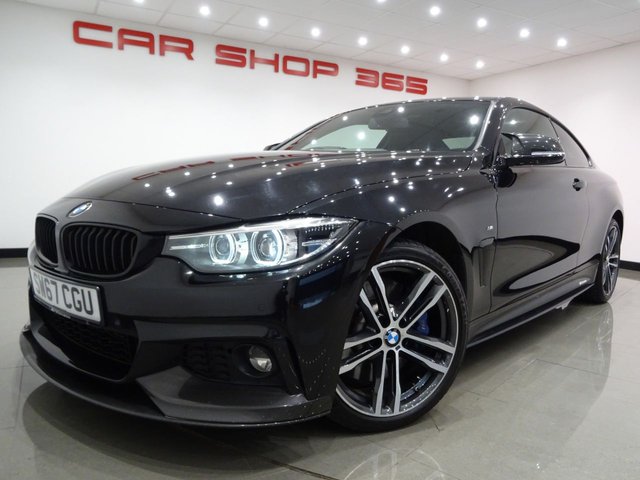 2017 67 BMW 4 Series 3.0 435D (313 BHP) M SPORT XDRIVE AUTO 2DR COUPE (S/S) + M PERFORMANCE CARBON  BODY KIT + 19 S + PRO NAV - MEDIA  + HEAD UP DISPLAY + CRUISE + E/M/HEATED LEATHERS + XENON-LED + F-R PARK AID + PRIVACY