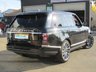 USED 2015 65 LAND ROVER RANGE ROVER 3.0 TDV6 VOGUE SE 5d 255 BHP Finished in SANTORININ BLACK Metalic with contrasting IVORY HEATED LEATHER SEATS. This oustanding mid-range Vogue SE trim (above Vogue in the hierarchy) was just under &pound;100,000 new with the added extras. Features include 22" ALLOYS, Heads UP Display, Sat Nav, Pan Roof, Electric Boot, Heated front and Rear Seats, Digital TV Rear View Camera and much more. This prestige Land Rover was serviced at Farnell Land Rover at 60933 miles.