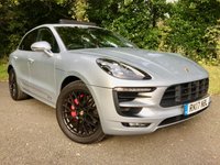 USED 2017 17 PORSCHE MACAN 3.0 GTS PDK 5d AUTO 355 BHP ONLY 18,800 MILES // 1 PRIVATE OWNER //  FULL PORSCHE MAIN DEALER SERVICE HISTORY//PAN SUNROOF Transferable Porsche Extended Warranty (March &lsquo;22) Rhodium Silver Metallic with Black extended leather interior 20-inch RS Spyder Design wheels, BOSE Surround Sound System, Apple CarPlay, Navigation Module for Porsche Communication Management (PCM), Connect Plus,  Panoramic roof system, ParkAssist (front + rear) with Surround View, LED main headlights incl. Porsche Dynamic Light System Plus (PDLS+), Heated steering wheel, Heated front seats, Sport Chrono pack, Driver memory pack,