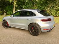 USED 2017 17 PORSCHE MACAN 3.0 GTS PDK 5d AUTO 355 BHP ONLY 18,800 MILES // 1 PRIVATE OWNER //  FULL PORSCHE MAIN DEALER SERVICE HISTORY//PAN SUNROOF Transferable Porsche Extended Warranty (March &lsquo;22) Rhodium Silver Metallic with Black extended leather interior 20-inch RS Spyder Design wheels, BOSE Surround Sound System, Apple CarPlay, Navigation Module for Porsche Communication Management (PCM), Connect Plus,  Panoramic roof system, ParkAssist (front + rear) with Surround View, LED main headlights incl. Porsche Dynamic Light System Plus (PDLS+), Heated steering wheel, Heated front seats, Sport Chrono pack, Driver memory pack,