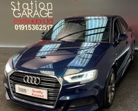USED 2017 67 AUDI A3 1.6 TDI S LINE 4d 114 BHP SAT NAV, POWDER GREY ALLOYS, 1/2 LEATHER SLINE TRIM
