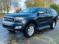 USED 2016 65 FORD RANGER 2.2 LIMITED 4X4 DCB TDCI 4d 158 BHP NO VAT / REAR CANOPY / GREAT SPEC / LOW MILEAGE