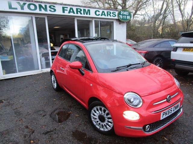 2015 65 Fiat 500 0.9 TWINAIR LOUNGE 3d 85 BHP NEW SHAPE *FULL LEATHER + ELECTRIC SUNROOF*
