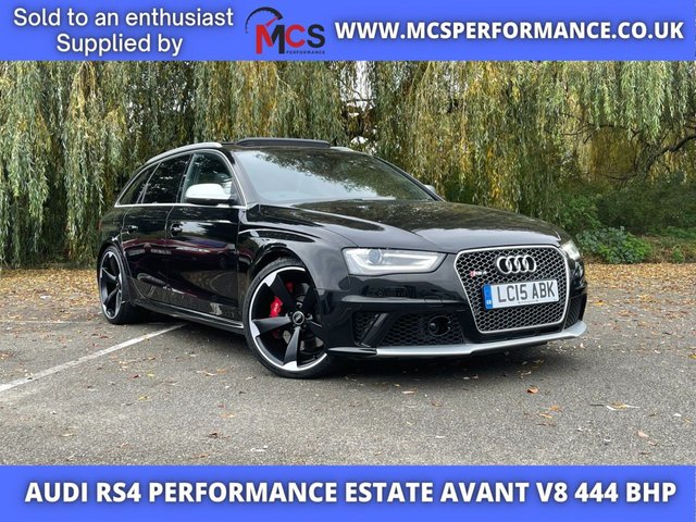 2015 15 AUDI A4 4.2 RS4 AVANT FSI QUATTRO LIMITED EDITION 5d 444 BHP RED & BLACK WINGBACK SEATS