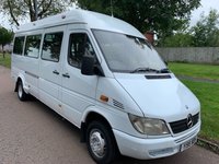 USED 2001 Y MERCEDES-BENZ SPRINTER 2.2 413 CDI  127 BHP 413 CDI 2.2 LWB MINIBUS TWIN WHEELS