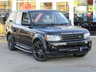USED 2011 11 LAND ROVER RANGE ROVER SPORT 3.0 TDV6 HSE 5d 245 BHP Finished in SANTORININ BLACK  METALLIC with HEATED MEMORY SEATS. This Range Rover Sport is a luxurious top of the range SUV. This top of the range is great, comfortable and fun to drive. This car is a good choice if you want a posh car that's brilliant for family life. Features include TV, Rear camera, Side Steps, Heated Leather Seats, Sat Nav, DAB, Cruise, 20" Alloys and more. Dealer serviced at 5464 miles, 12185 miles, 19313 miles, 24709 miles, 43503 miles, 60673 miles and at 76140 miles
