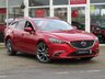USED 2016 66 MAZDA 6 2.2 D SPORT NAV 5d 173 BHP Finished in SOUL RED Metallic with contrasting Full Heated Leather Trim. Features include SAT NAV, HEADS UP DISPLAY, B/TOOTH, CRUISE CONTROL, DAB RADIO, CLIMATE and ALLOYS. This is a fantastic and handsome looking mid sized family estate car. This Mazda has mature styling, its good and fun to drive, has a plush interior and a spec list as long as your arm. It has been dealer serviced at 13504 miles, 26659 miles, 44759 miles and at 66012 miles. 12 Months MOT.