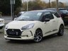 USED 2017 67 DS DS 3 1.2 PURETECH PARTHENON CREAM S/S 3d 109 BHP Finished in CREAM with contrasting Cloth Trim. The DS 3 is a small three-door car with distinctive looks that's brimming with character. Inside you'll find a stylish interior with features that include, Sat Nav, Rear View Camera, DAB Radio, B/Tooth, Climate Air Con, Remote stereo controls, Cruise Control, Alloys, Rear Park sensors and much more. Dealer serviced at 16774 miles, 35147 miles, 51632 miles and at 68453 miles on 10/6/2021.