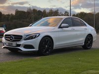 USED 2016 66 MERCEDES-BENZ C CLASS 1.6 C200 D SPORT 4d 136 BHP Sat Nav Black Leather Paddles