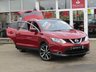 USED 2015 65 NISSAN QASHQAI 1.5 DCI TEKNA 5d 108 BHP Finished in MAGNETIC RED with contrasting EBONY BLACK LEATHER HEATED SEATS. The Qashqai is one of the best selling SUV's around at the moment. This Top of the range edition is comfy, easy to drive and has enough space for 5 adults. Features include, Full heated leather, Sat Nav, Pan Roof, Electric Seats, Auto Park, 360 Reverse Cameras, B/Tooth and much more. Dealer serviced at 3498 miles, 9805 miles, 17999 miles, 25426 miles, and at 33074 miles on 11/9/2021.