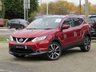 USED 2015 65 NISSAN QASHQAI 1.5 DCI TEKNA 5d 108 BHP Finished in MAGNETIC RED with contrasting EBONY BLACK LEATHER HEATED SEATS. The Qashqai is one of the best selling SUV's around at the moment. This Top of the range edition is comfy, easy to drive and has enough space for 5 adults. Features include, Full heated leather, Sat Nav, Pan Roof, Electric Seats, Auto Park, 360 Reverse Cameras, B/Tooth and much more. Dealer serviced at 3498 miles, 9805 miles, 17999 miles, 25426 miles, and at 33074 miles on 11/9/2021.