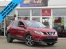 USED 2015 65 NISSAN QASHQAI 1.5 DCI TEKNA 5d 108 BHP Finished in MAGNETIC RED with contrasting EBONY BLACK LEATHER HEATED SEATS. The Qashqai is one of the best selling SUV's around at the moment. This Top of the range edition is comfy, easy to drive and has enough space for 5 adults. Features include, Full heated leather, Sat Nav, Pan Roof, Electric Seats, Auto Park, 360 Reverse Cameras, B/Tooth and much more. Dealer serviced at 3498 miles, 9805 miles, 17999 miles, 25426 miles, and at 33074 miles on 11/9/2021.