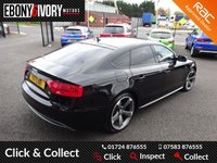 USED 2014 14 AUDI A5 2.0 SPORTBACK TDI BLACK EDITION S/S 5d 175 BHP FACTORY SATNAV+DAB+BLUETOOTH+FULLY SERVICED