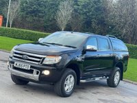 USED 2015 65 FORD RANGER 2.2 LIMITED 4X4 DCB TDCI 4d 148 BHP 7 STAMPS IN BOOK + CANOPY , NO VAT