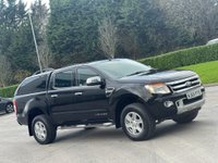 USED 2015 65 FORD RANGER 2.2 LIMITED 4X4 DCB TDCI 4d 148 BHP 7 STAMPS IN BOOK + CANOPY , NO VAT