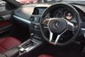 USED 2011 11 MERCEDES-BENZ E-CLASS 2.1 E220 CDI BLUEEFFICIENCY SPORT 2d 170 BHP BLCK WITH FLAMENCO RED LEATHER.